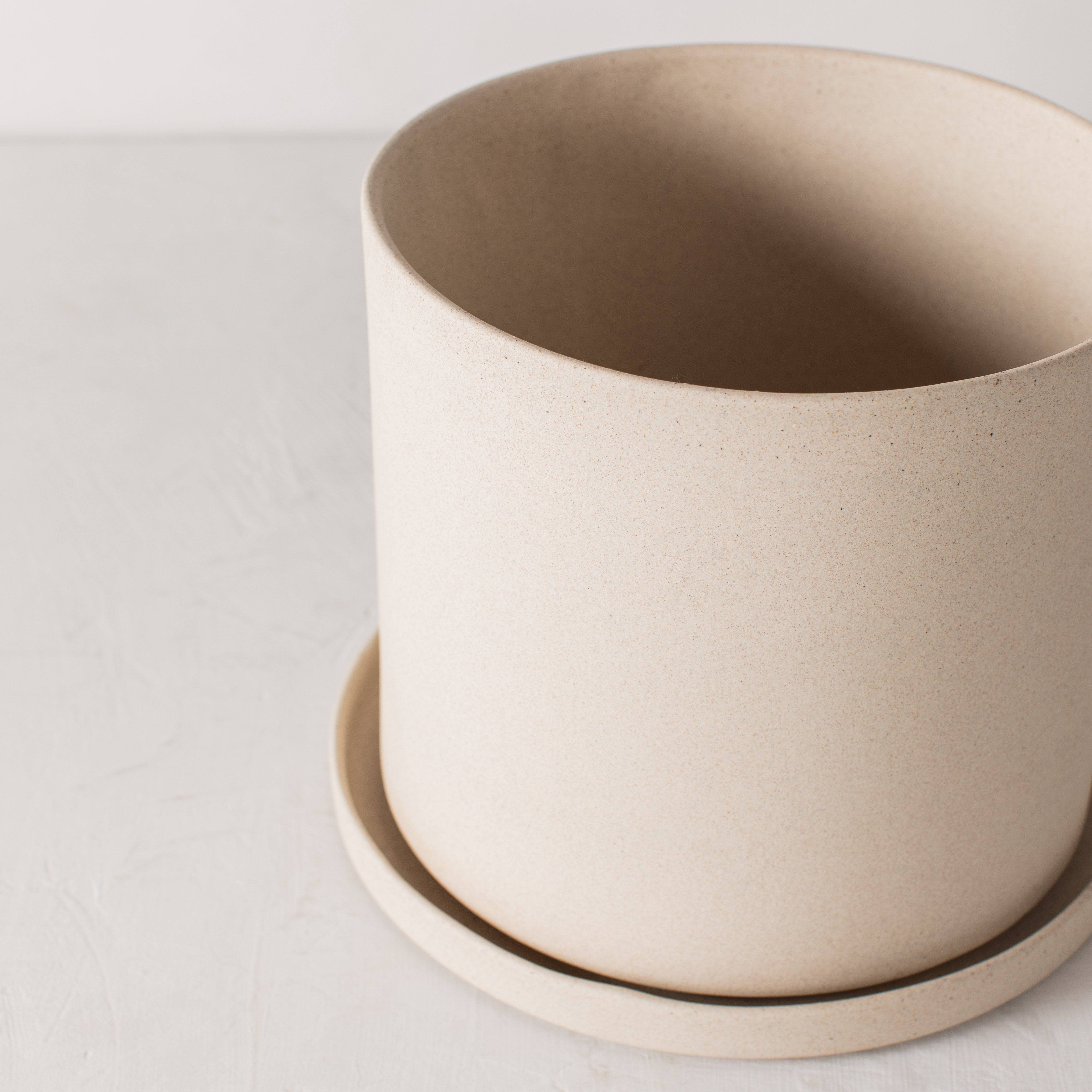 8" Minimal Planter | Raw Stoneware