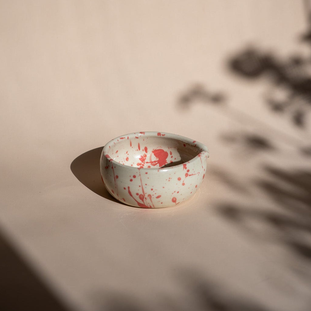 Jackson Handmade Ceramic Matcha Bowl | Speckled Pink