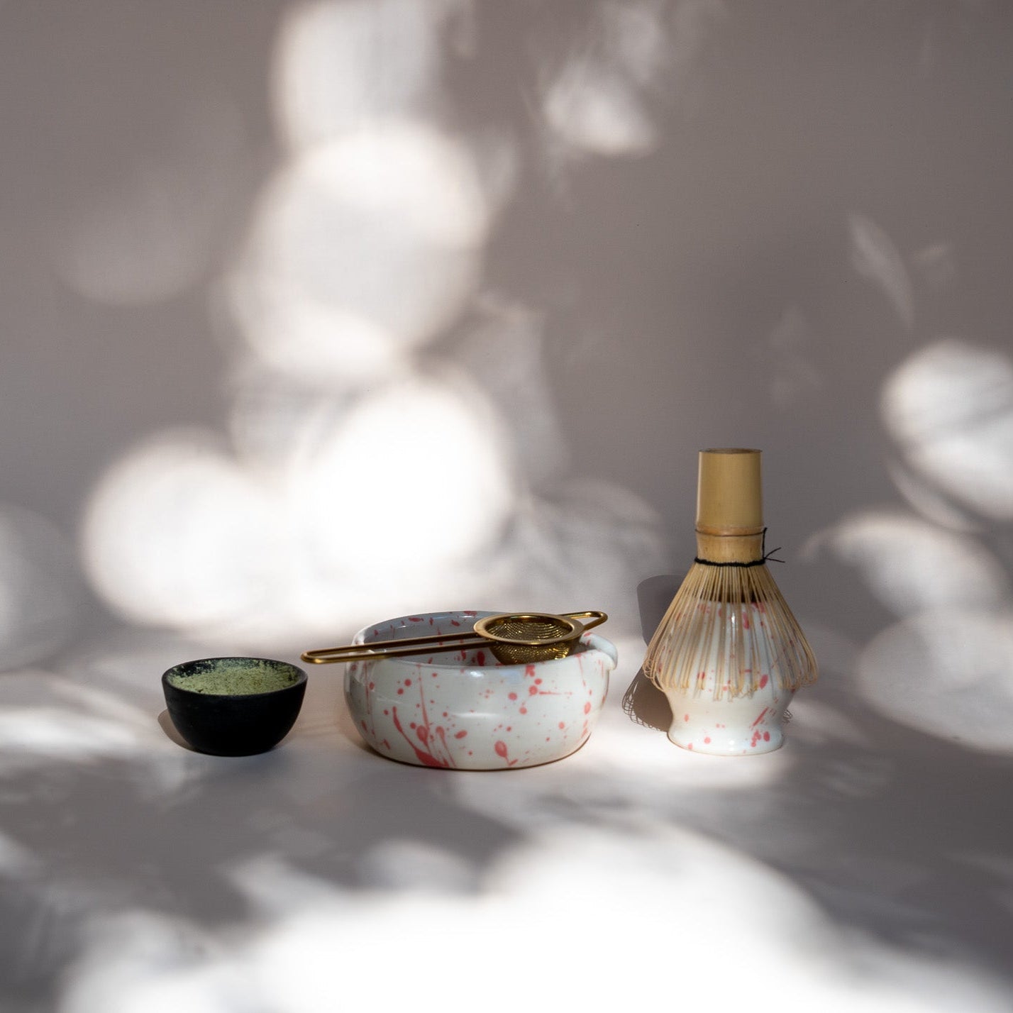 Jackson Handmade Ceramic Matcha Bowl | Speckled Pink