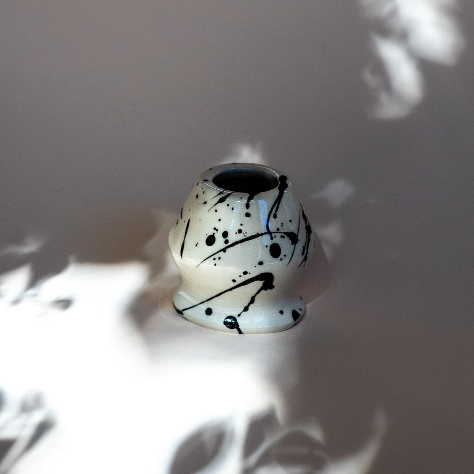 Jackson Handmade Ceramic Matcha Holder | Speckled Black