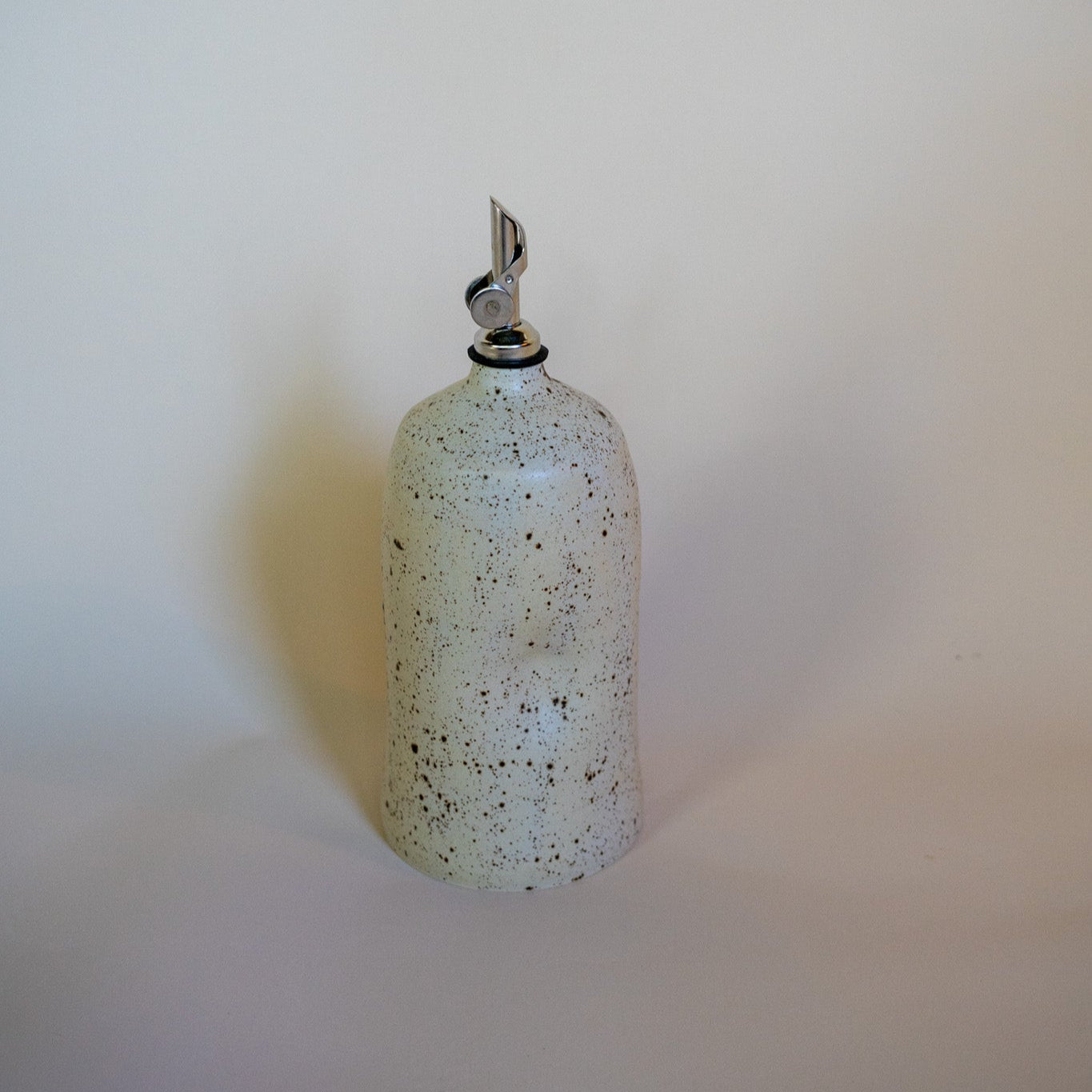 Dimple Oil Cruet -  Eggshell