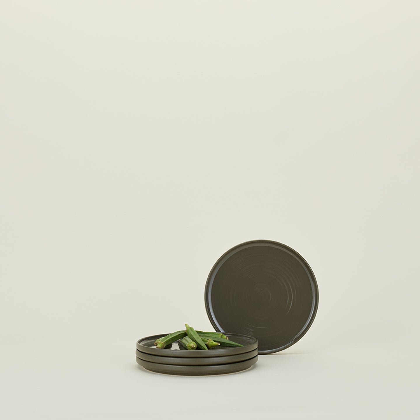 Essential Salad Plate - Set of 4, Olive