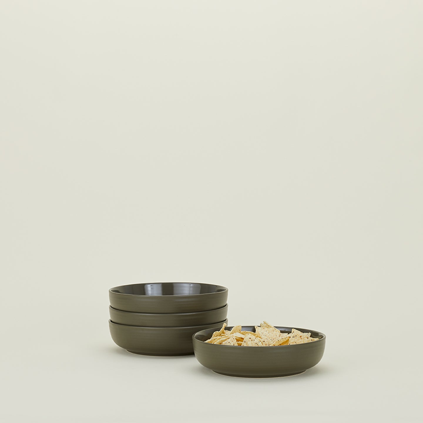 Essential Low Bowl - Set of 4, Olive