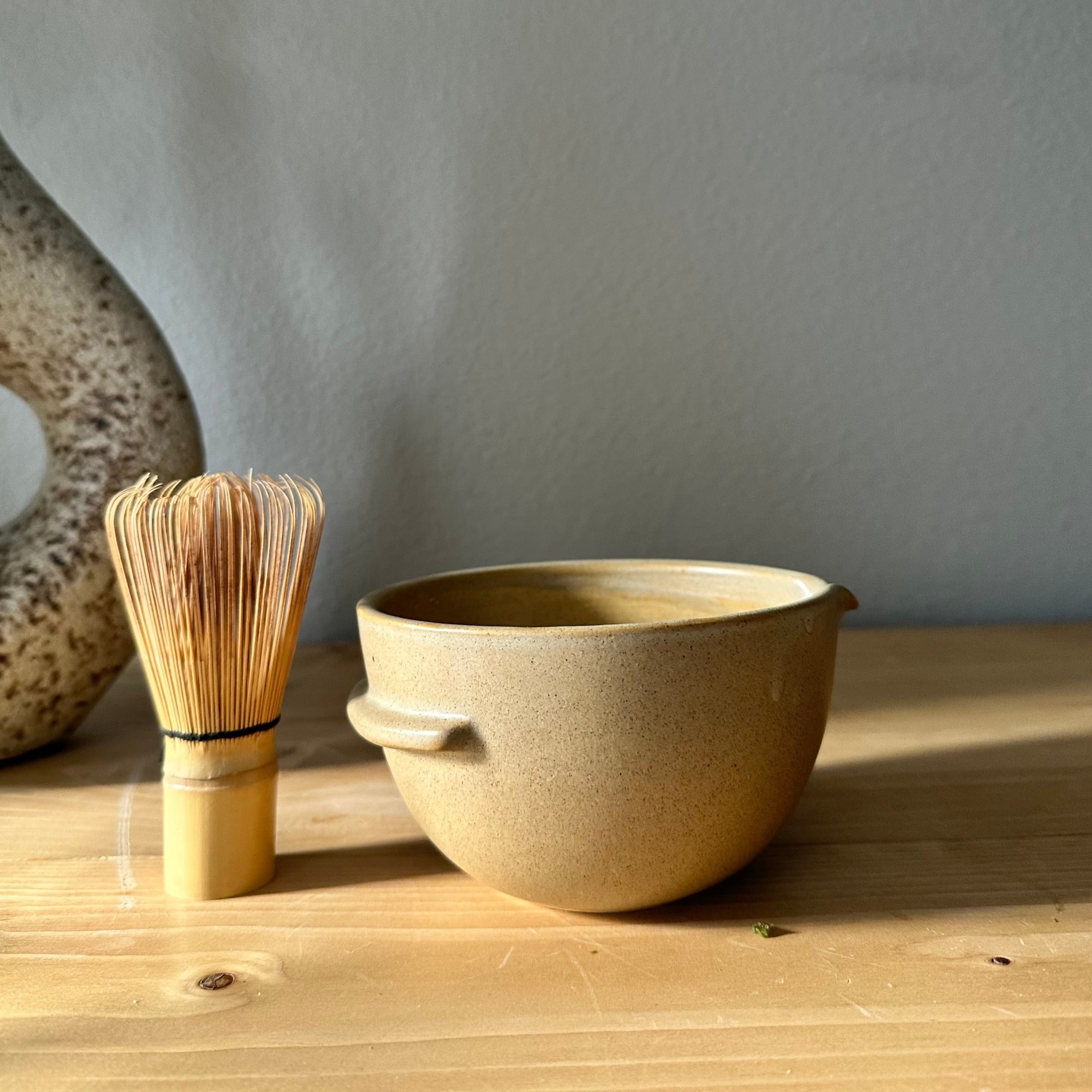 Victoria Handmade Ceramic Matcha Bowl | Brown