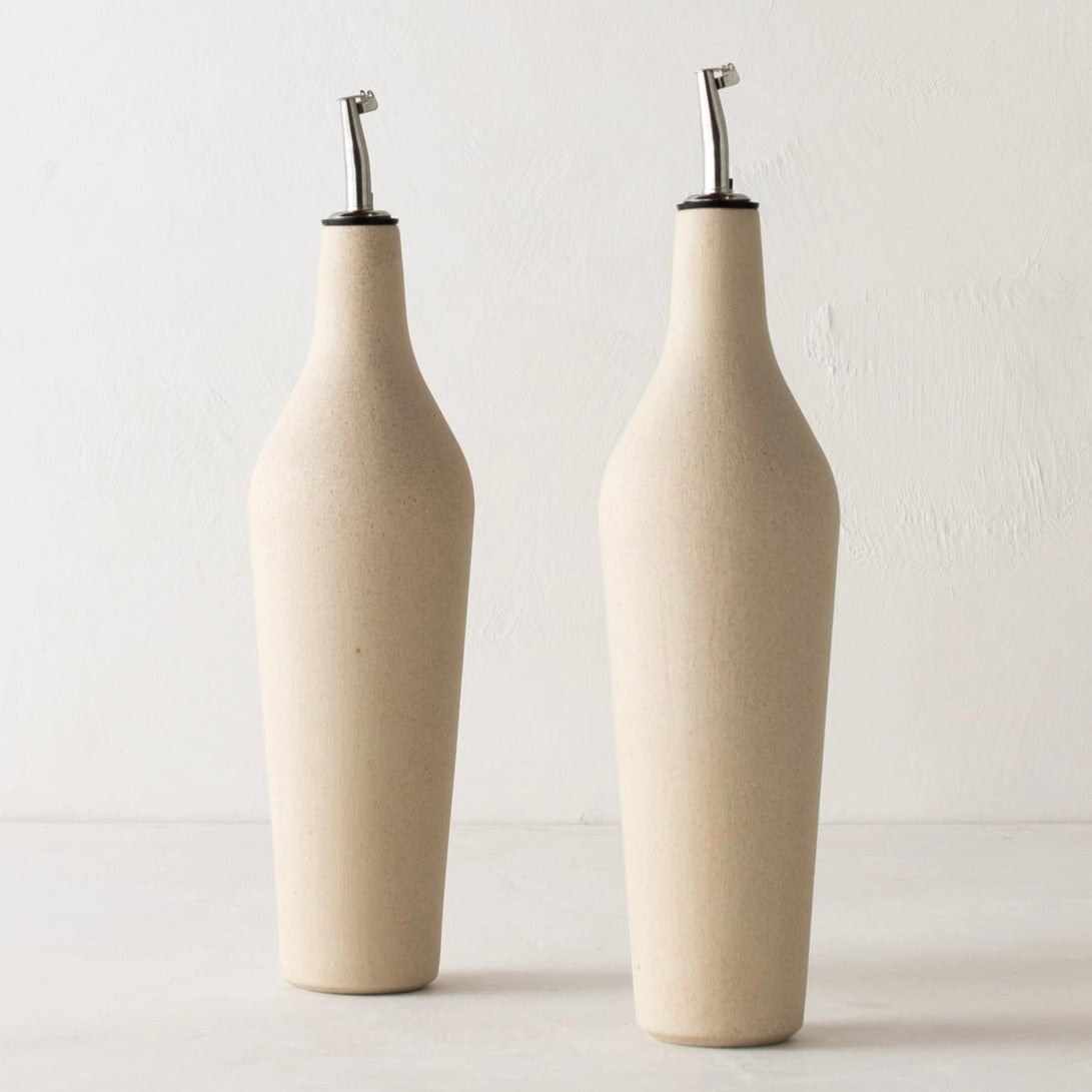 Minimal Oil Cruet | Raw Stoneware