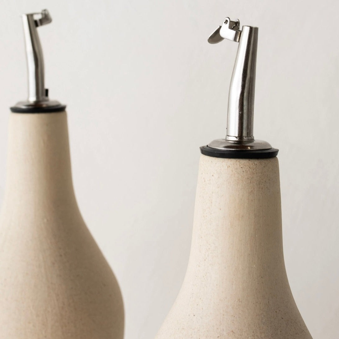 Minimal Oil Cruet | Raw Stoneware