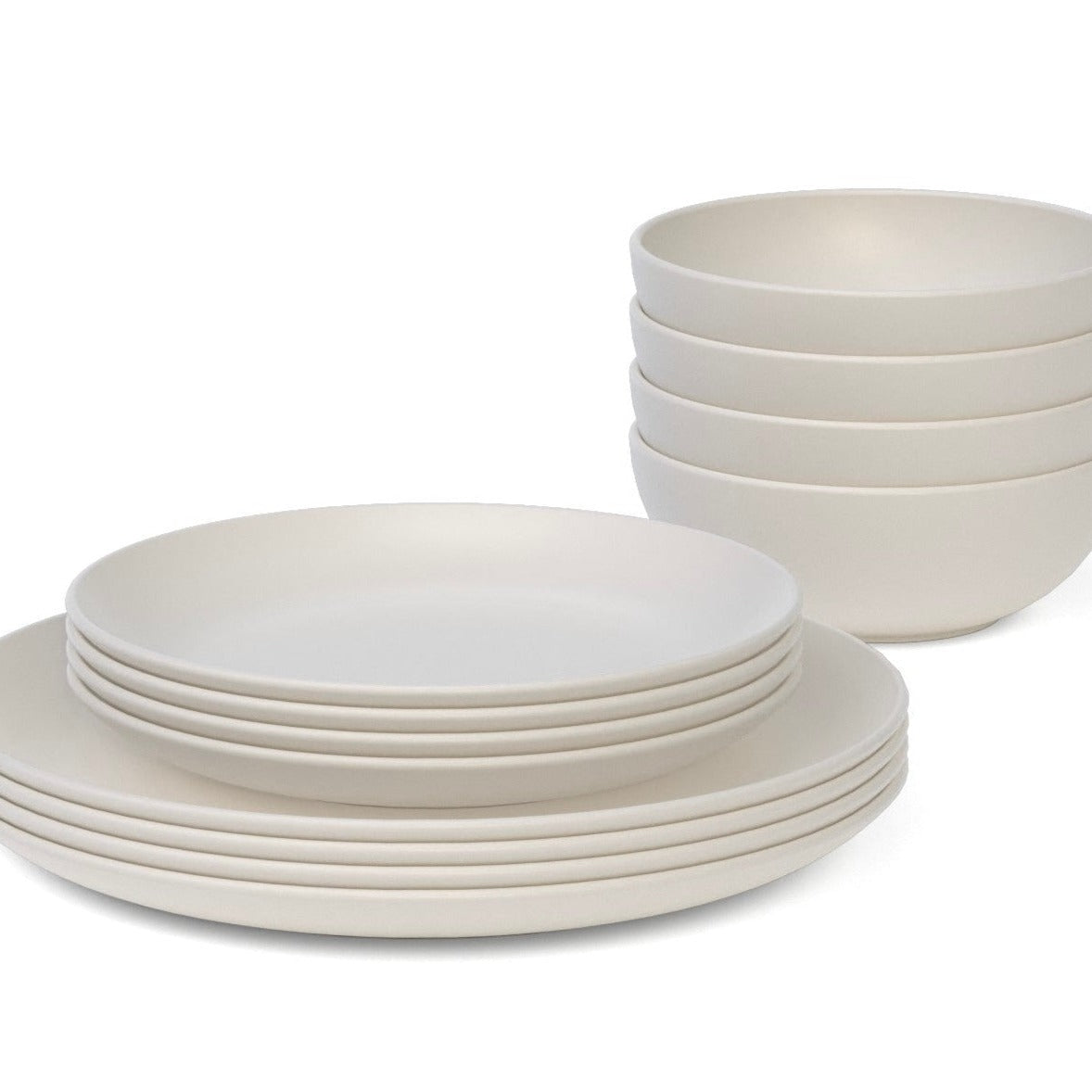 11" Round Dinner Plate, Set of 4 - Off White