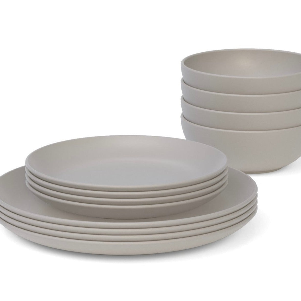 11" Round Dinner Plate, Set of 4 - Stone