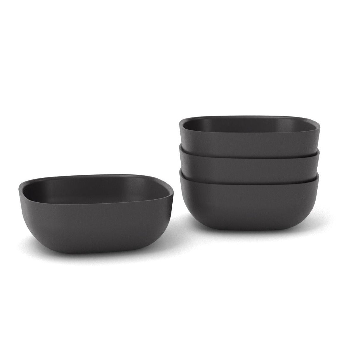 Bamboo Cereal Bowl, 4 Piece Set - Black