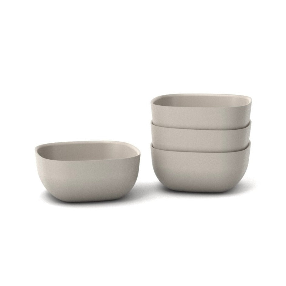 Bamboo Small Bowl, 4 Piece Set - Stone