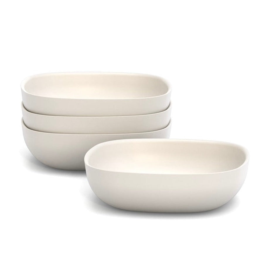 Bamboo Solo Salad Bowl, Set of 4 - Off White