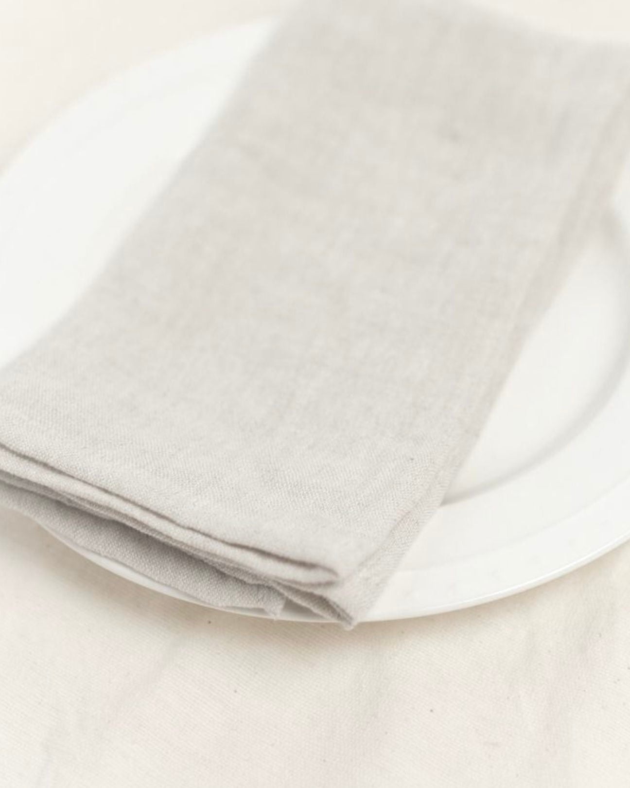 Stone Washed Linen Napkins, Natural - set of 4