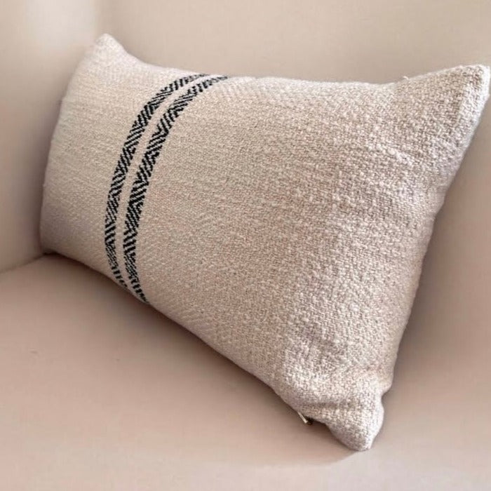 Hugh Lumbar Pillow - Cream