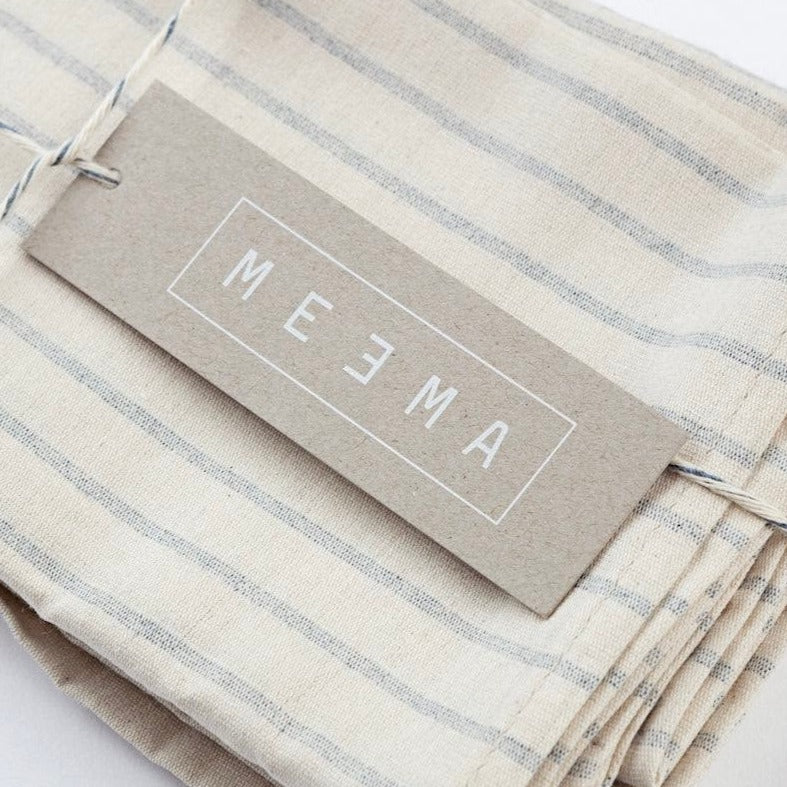 Natural Striped Cotton Napkin - Set Of 4