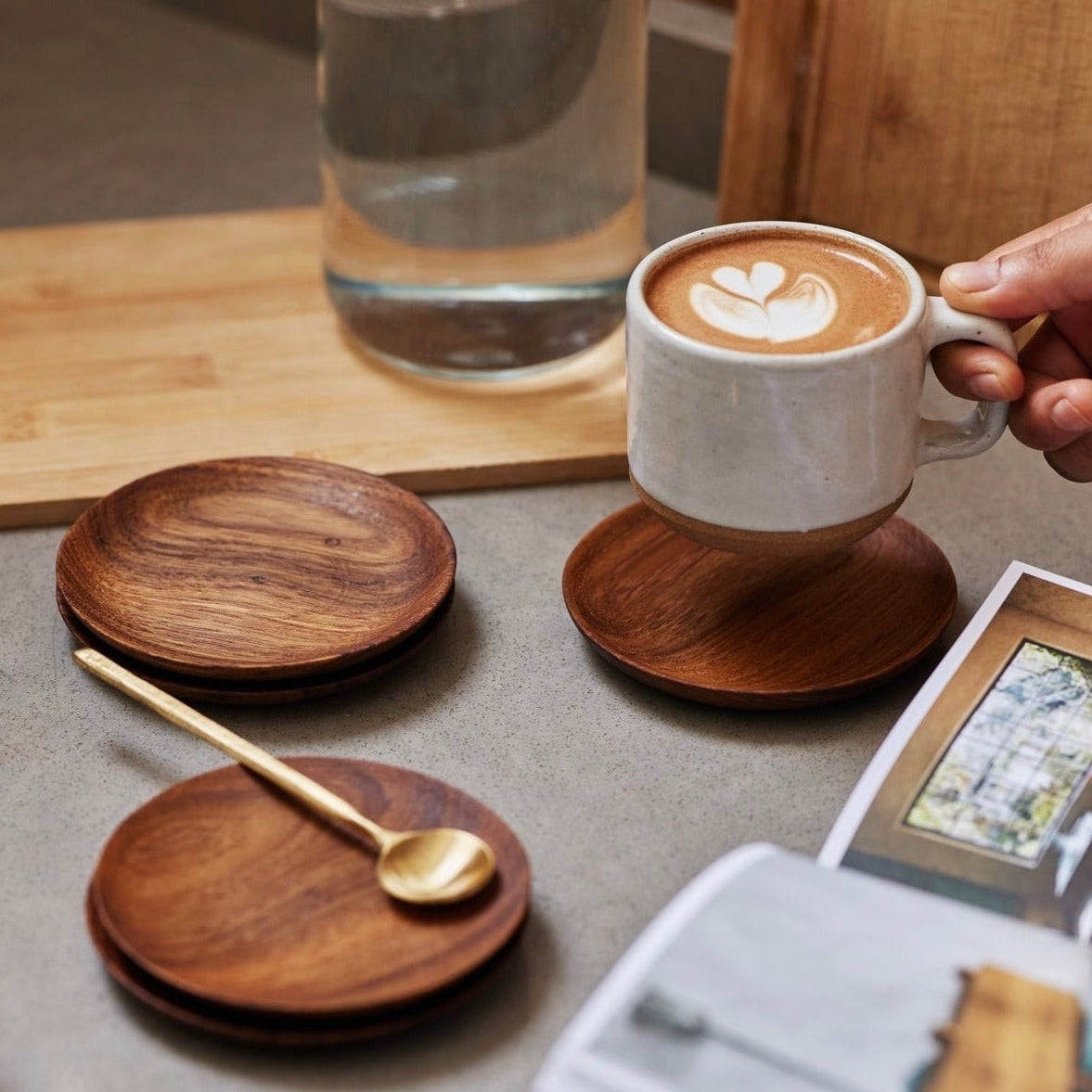 Reclaimed Teak Coasters - set of 4