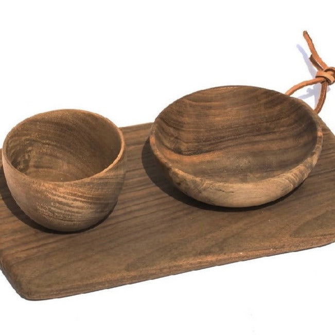 Rectangular Cutting Board & Bowls