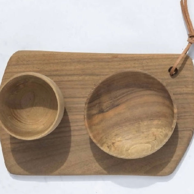 Rectangular Cutting Board & Bowls