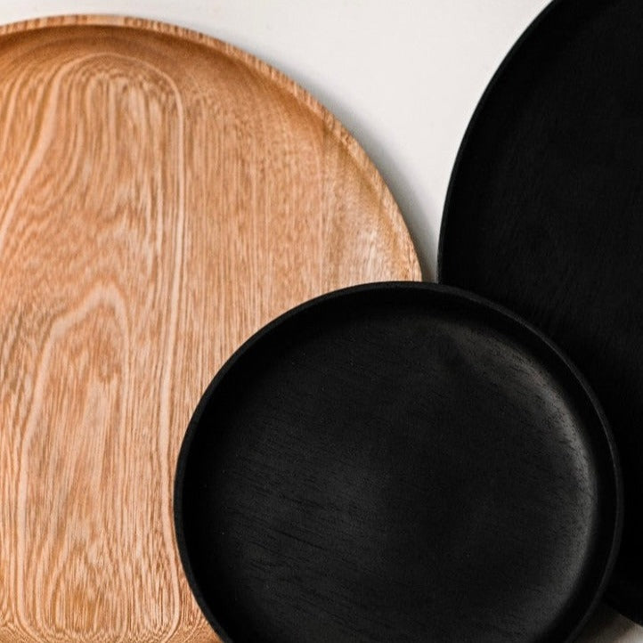 Rosa Morada Wooden Base Platter