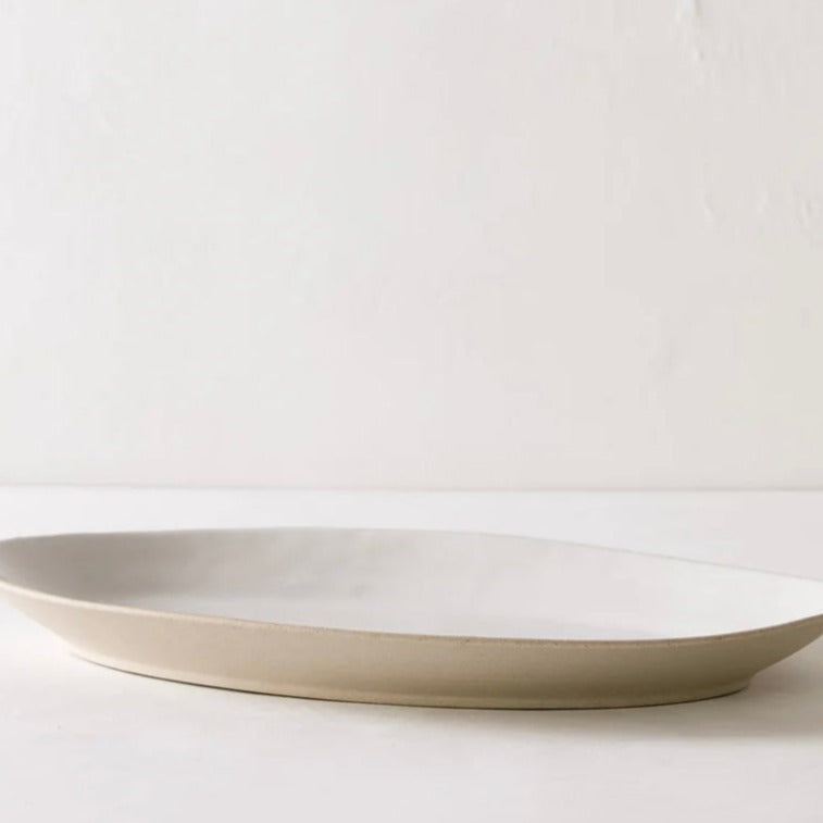 Oval Serving Platter | Raw Stoneware