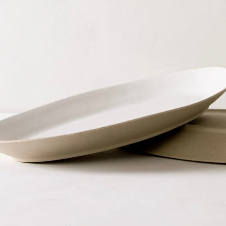 Oval Serving Platter | Raw Stoneware