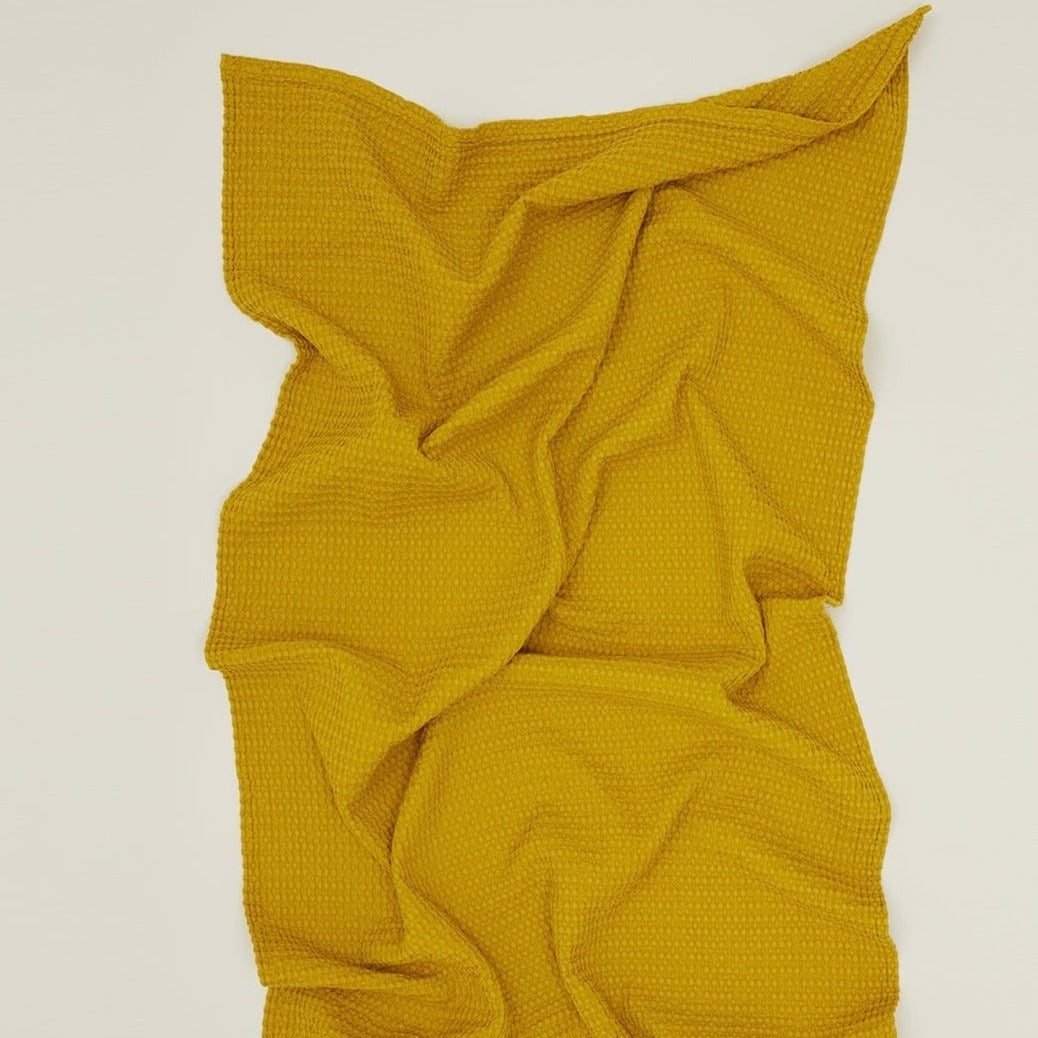 Simple Waffle Towels - Mustard