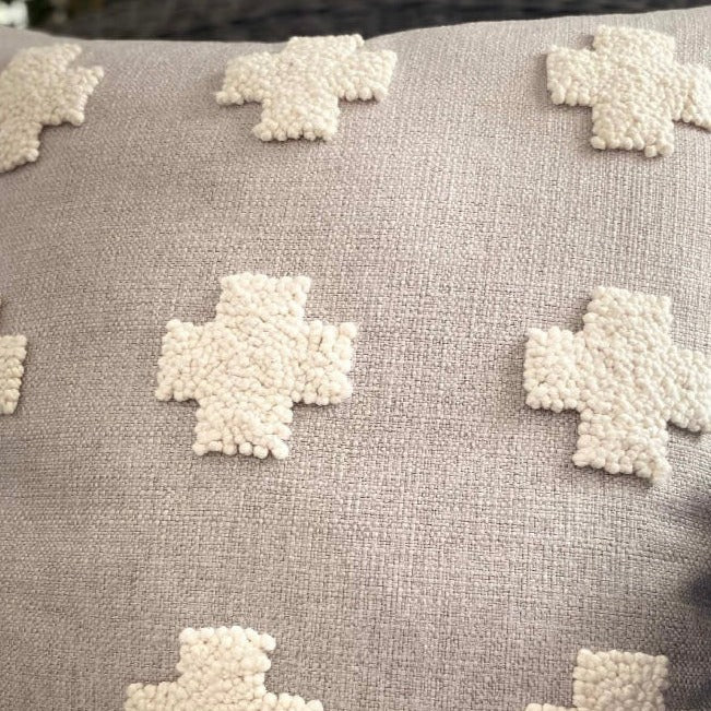 Punch Needle Naturals Pillow - Crosses