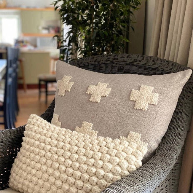 Punch Needle Naturals Pillow - Crosses