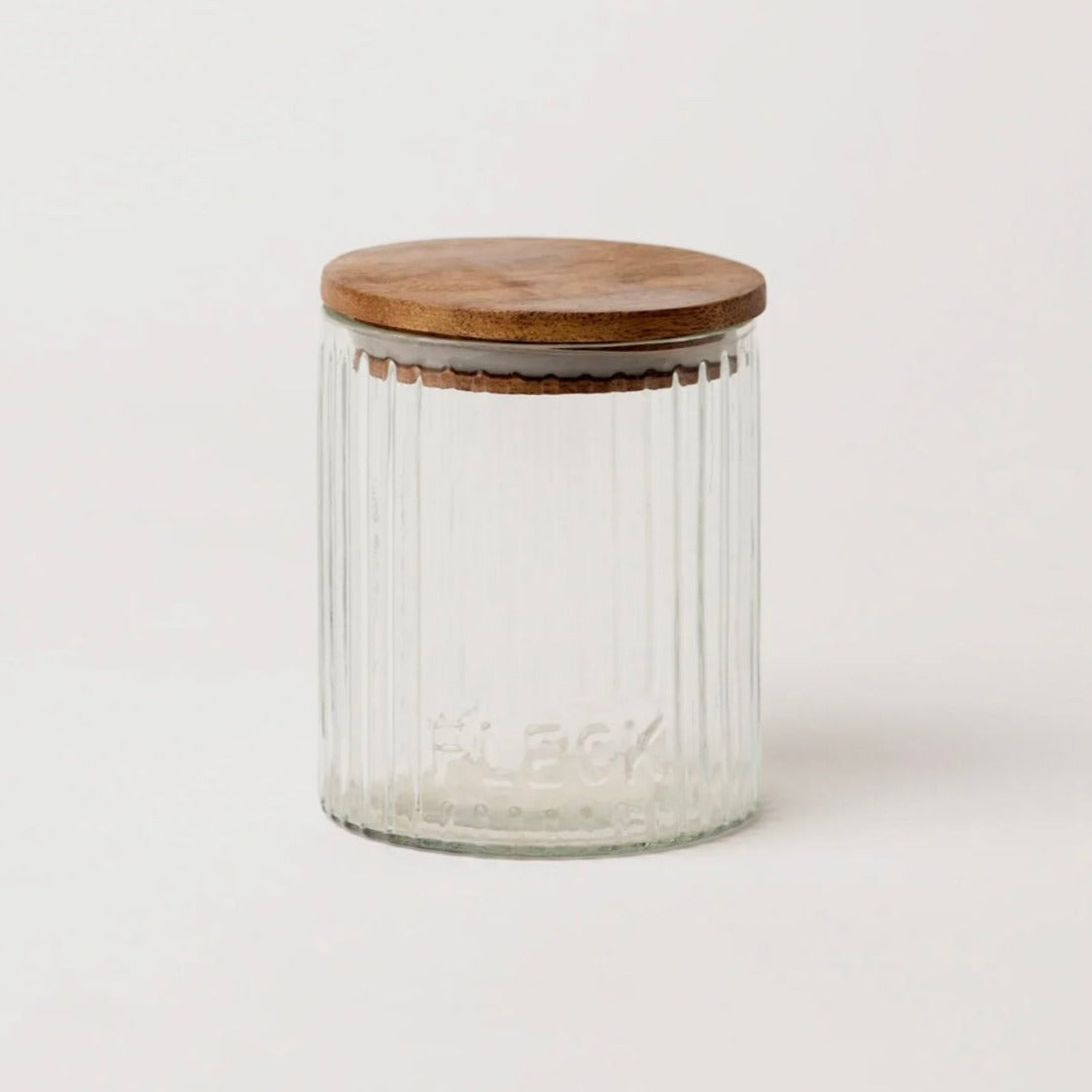 Fluted Glass Storage Jars - set of 3