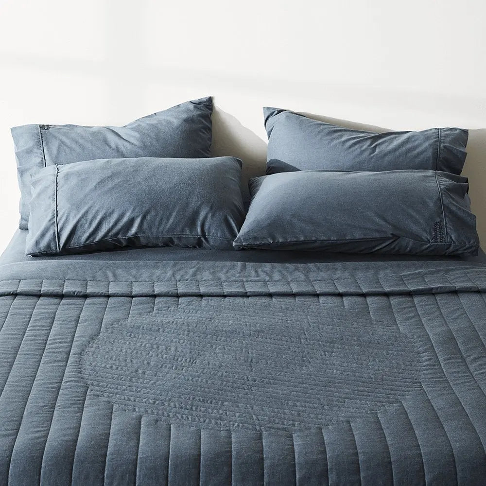 CleanBamboo Hemp™ Linen+ Quilted Coverlet by Ettitude