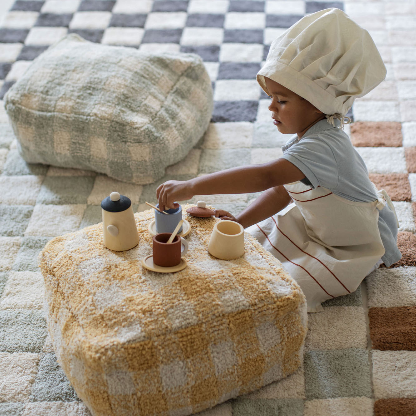 Vichy Honey Pouf