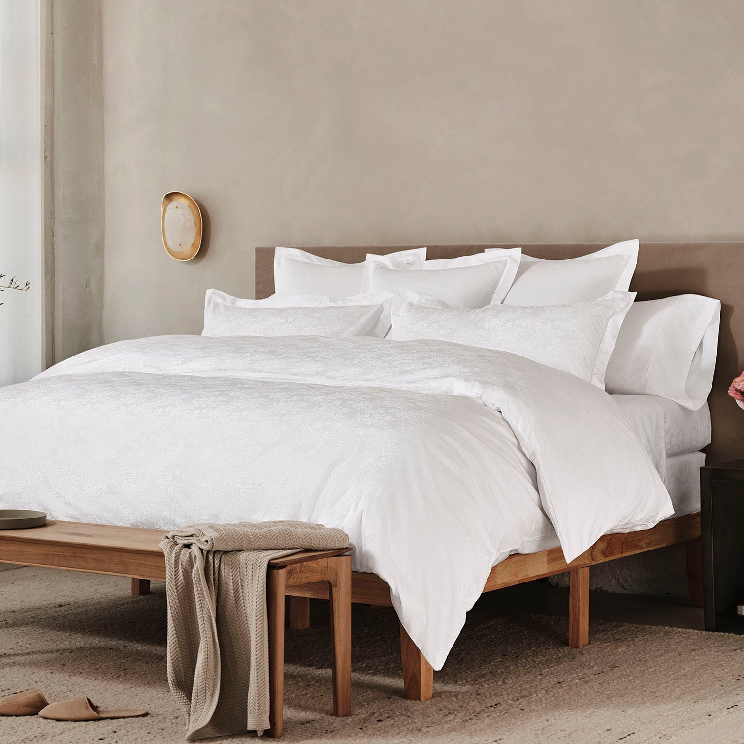 Heirloom Organic Sateen Jacquard Duvet Cover
