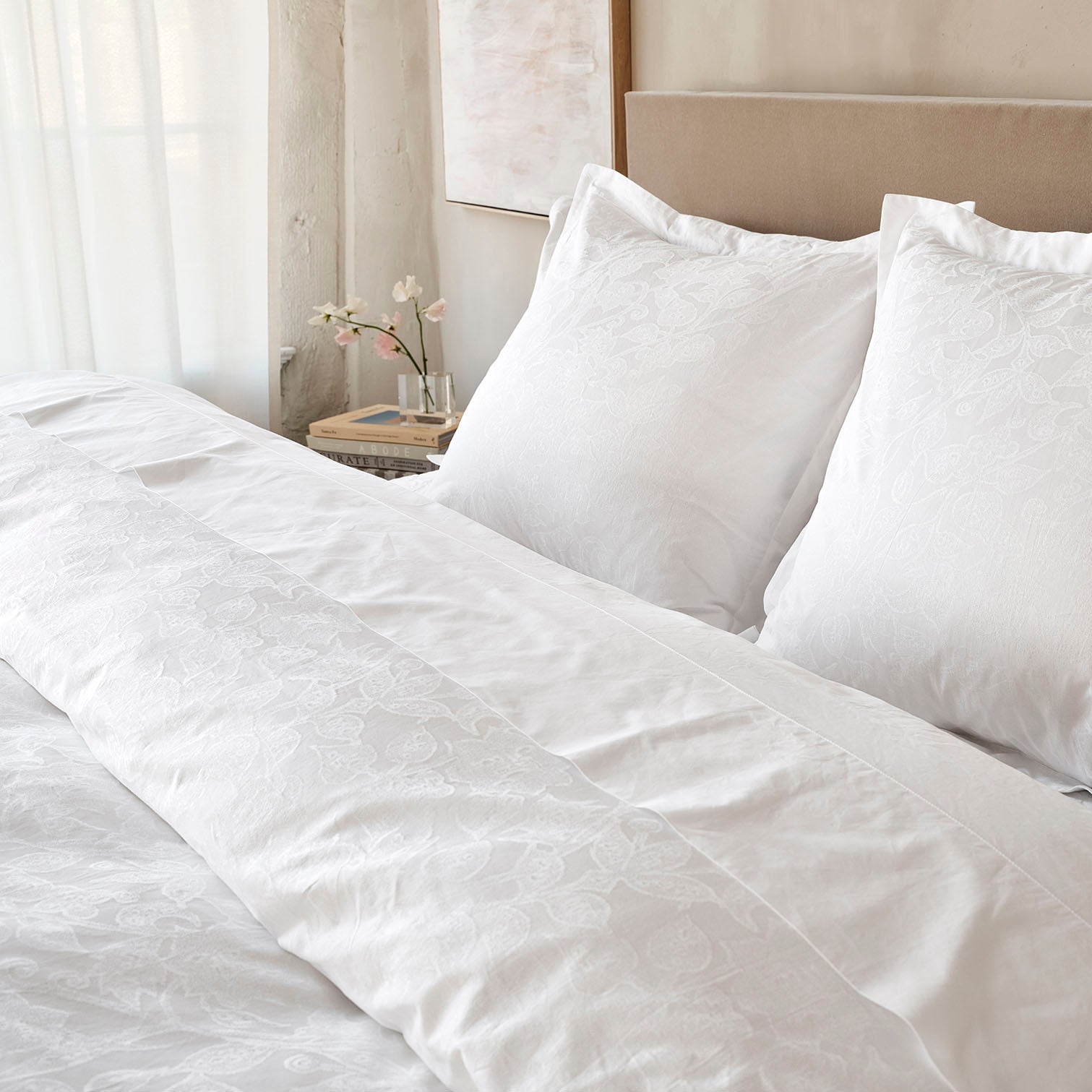 Heritage Organic Jacquard Duvet Cover