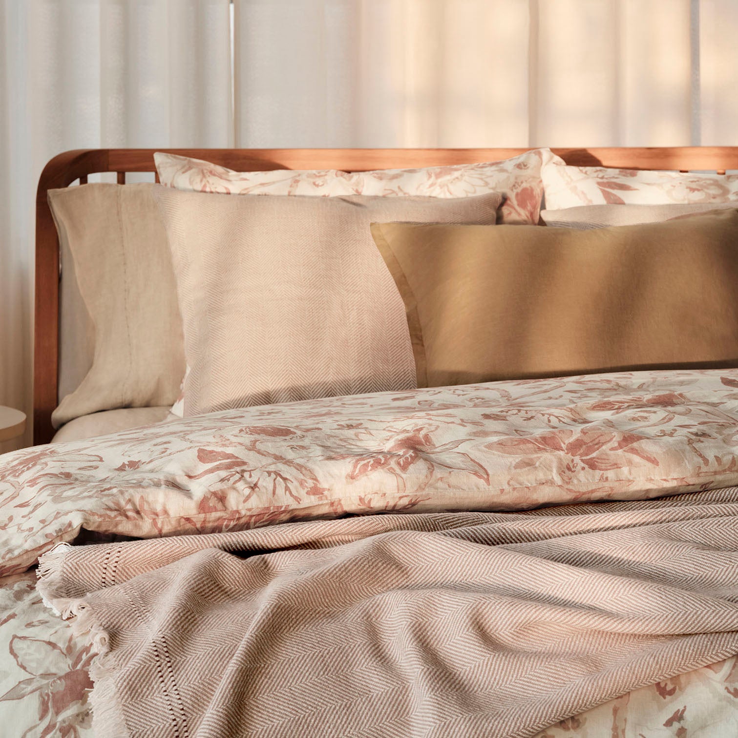 Sea Bloom Print Duvet Cover