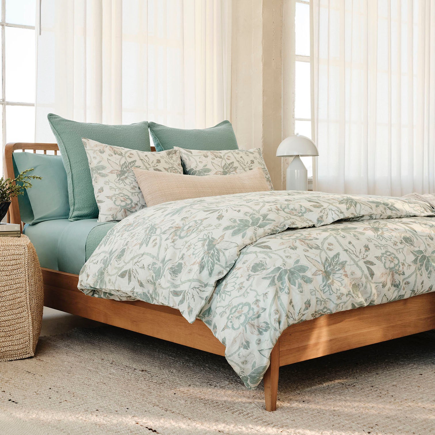 Sea Bloom Print Duvet Cover