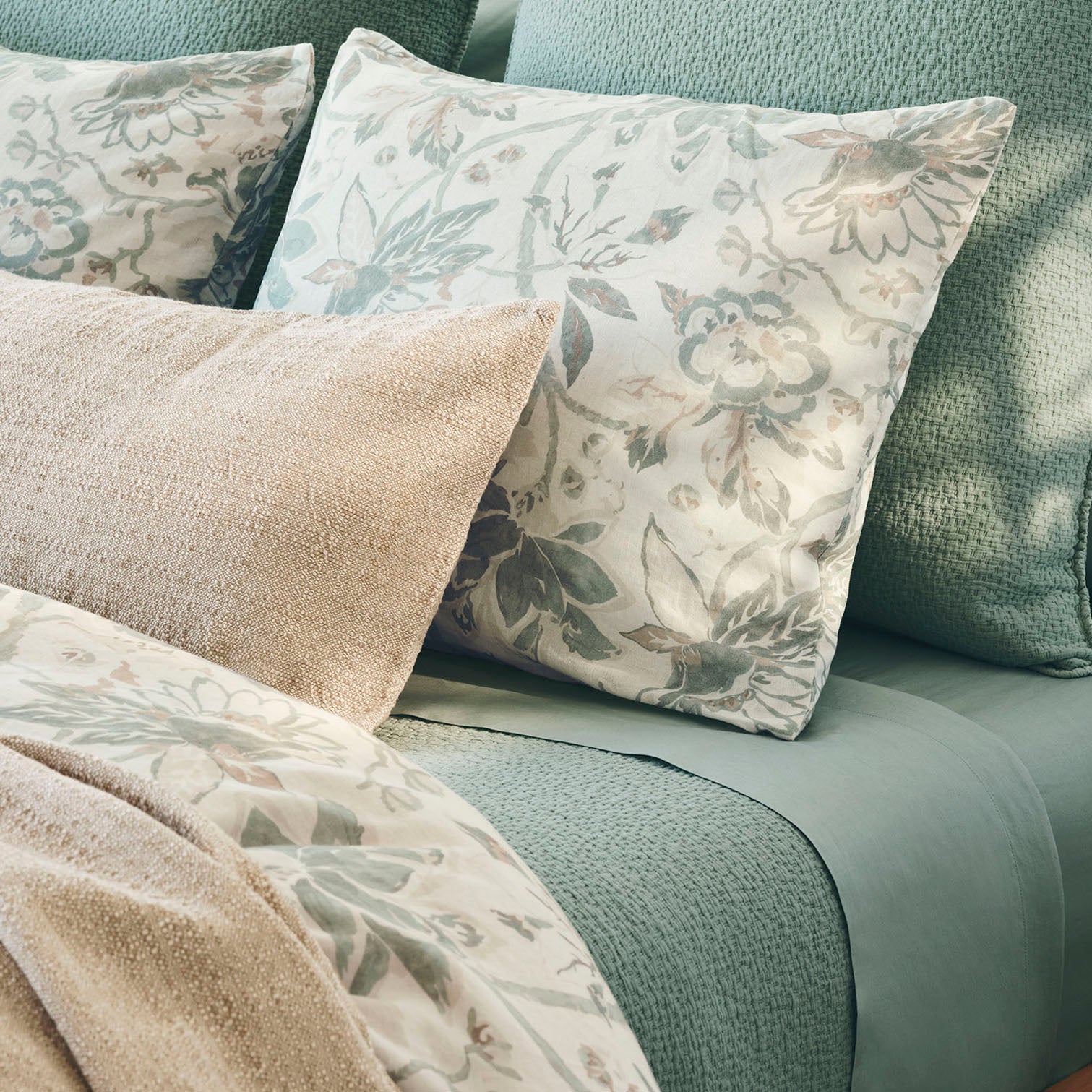 Sea Bloom Print Duvet Cover