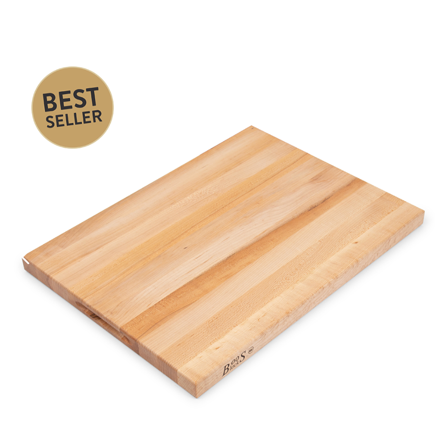 Boos Block R-Board Series Reversible Wood Cutting Board, 1.5-Inch Thickness, 24"x18"x1-1/2”, Maple