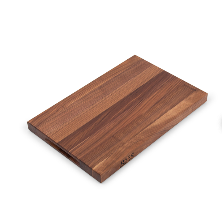 Boos Block R-Board Series Reversible Wood Cutting Board, 1.5-Inch Thickness, 18" x 12" x 1 1/2",Walnut