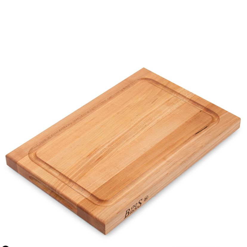 Boos Block BBQBD Reversible Wood Cutting Board, 1.5 -Inch Thickness, 18"X12"X1-1/2", Maple