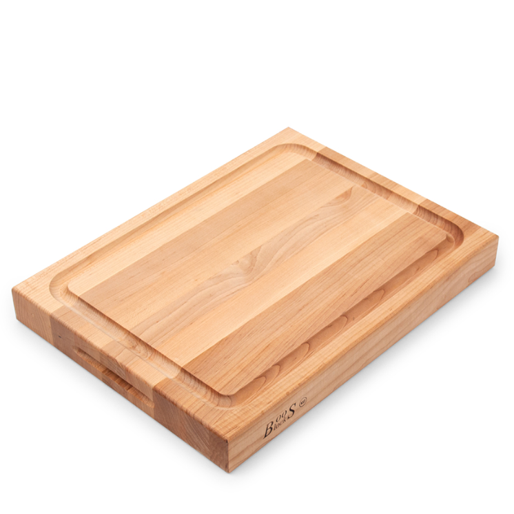 Boos Block RA-Board Series Reversible Wood Deluxe Barbecue Cutting Board, 2.25 -Inch Thickness, 20"x15"x2-1/4", Maple