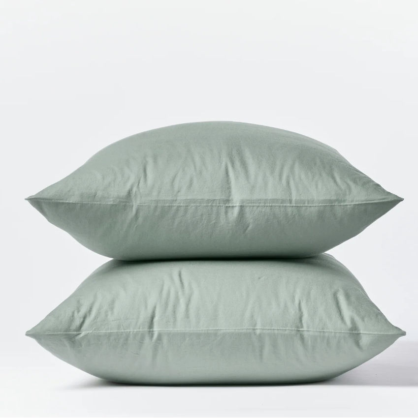 Coyuchi Organic Crinkled Percale Pillowcase Set/2