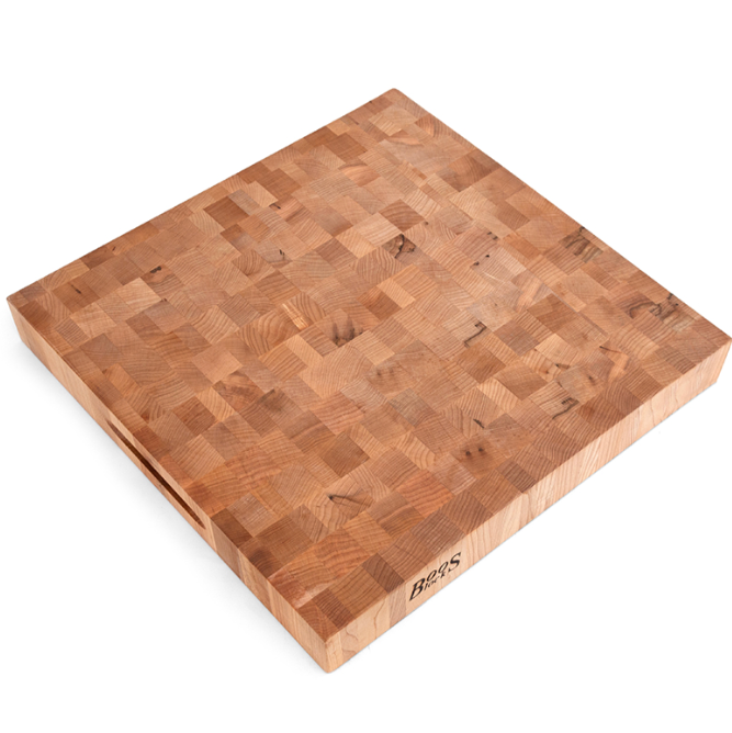 Boos Block CCB Series Reversible Wood Cutting Board, 2.25 -Inch Thickness, 18"x18"x2-1/4, Maple