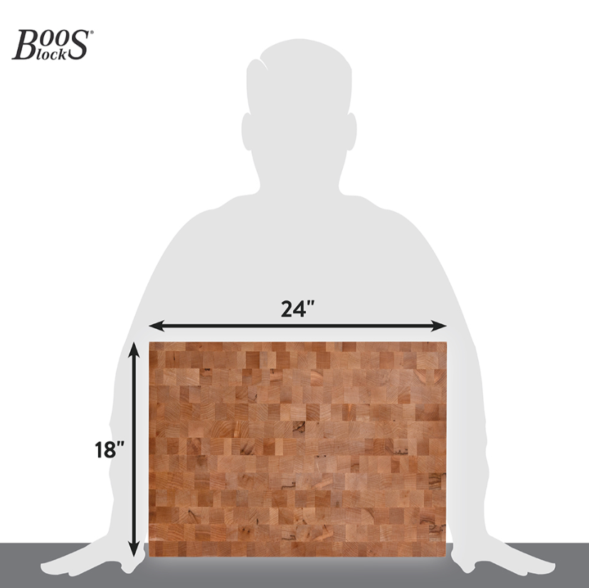 Boos Block CCB Series Reversible Wood Cutting Board, 2.25 -Inch Thickness, 24"x18"x2-1/4, Maple