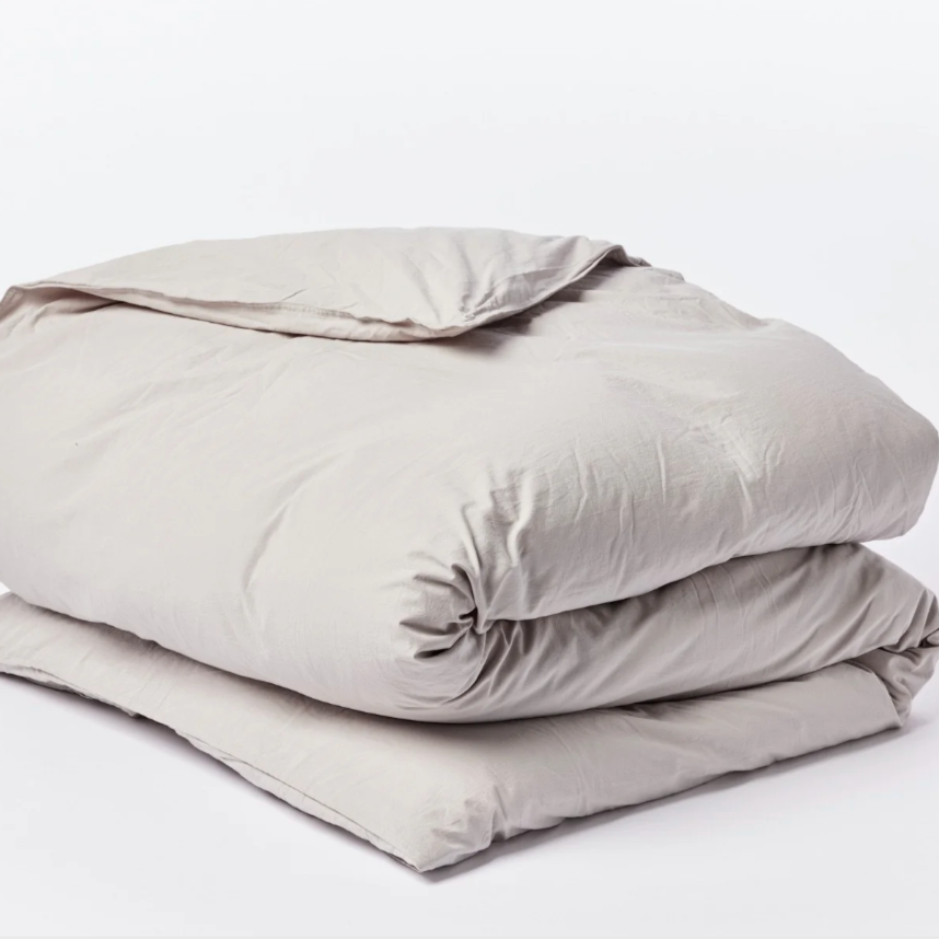 Coyuchi Organic Crinkled Percale Duvet Cover