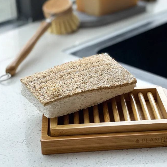 Wood Pulp & Loofah Sponges - 1 Sponge