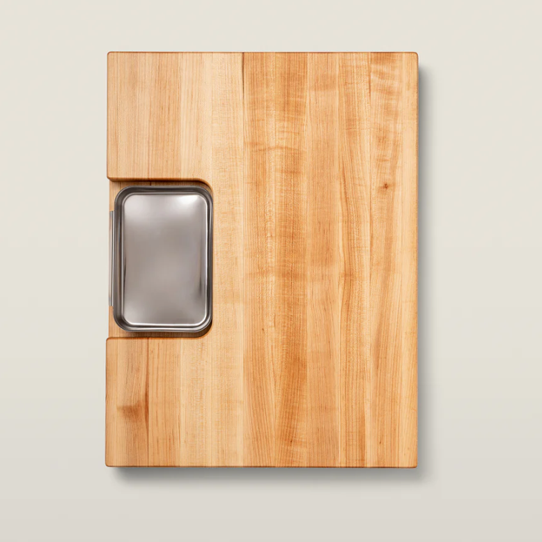 Boos Block Prep Master Series Newton Prep Master Cutting Board With Juice Groove & Stainless Pan, Maple