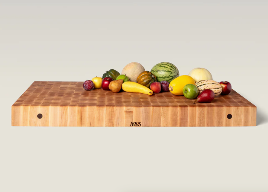 Boos Block  Chopping Block, Non-Reversible, End Grain, 4" Thick (CCB Series), Maple