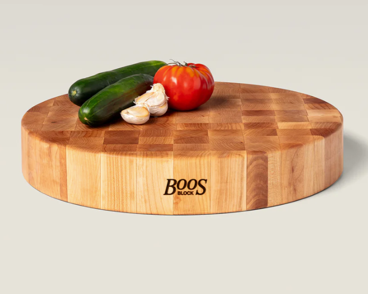 Boos Block  Round Chopping Block, Reversible, End Grain, 3" Thick (CCB Series), Maple