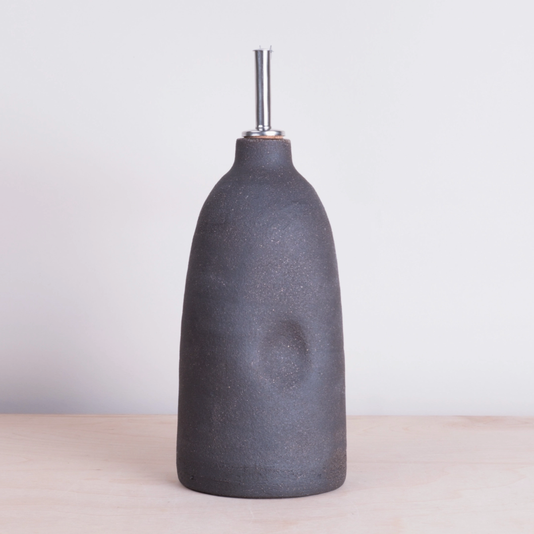 Dimple Oil Cruet - Charcoal