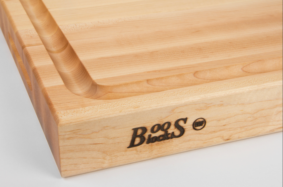 Boos Block RA-Board Series Reversible Wood Deluxe Barbecue Cutting Board, 2.25 -Inch Thickness, 20"x15"x2-1/4", Maple