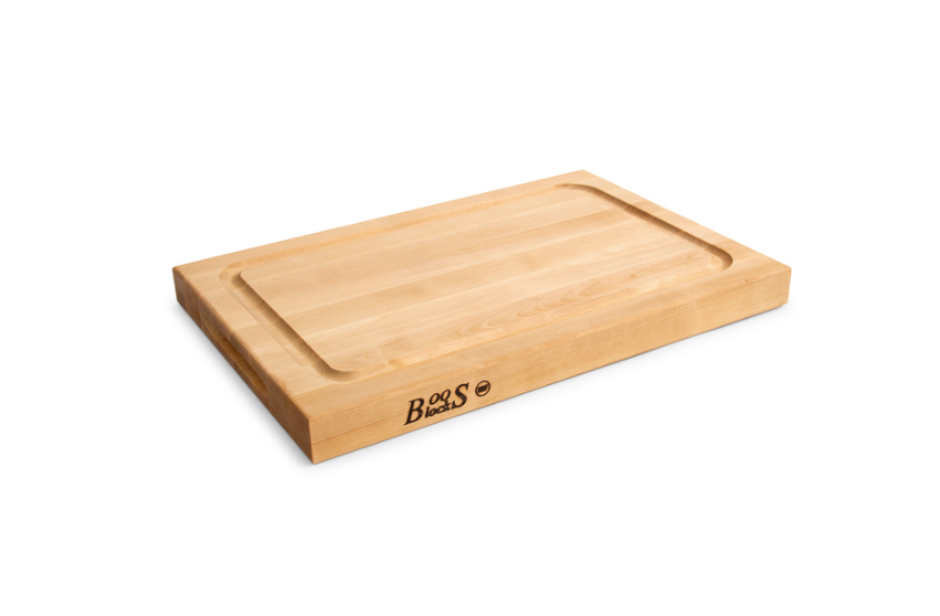 Boos Block BBQBD Reversible Wood Cutting Board, 1.5 -Inch Thickness, 18"X12"X1-1/2", Maple